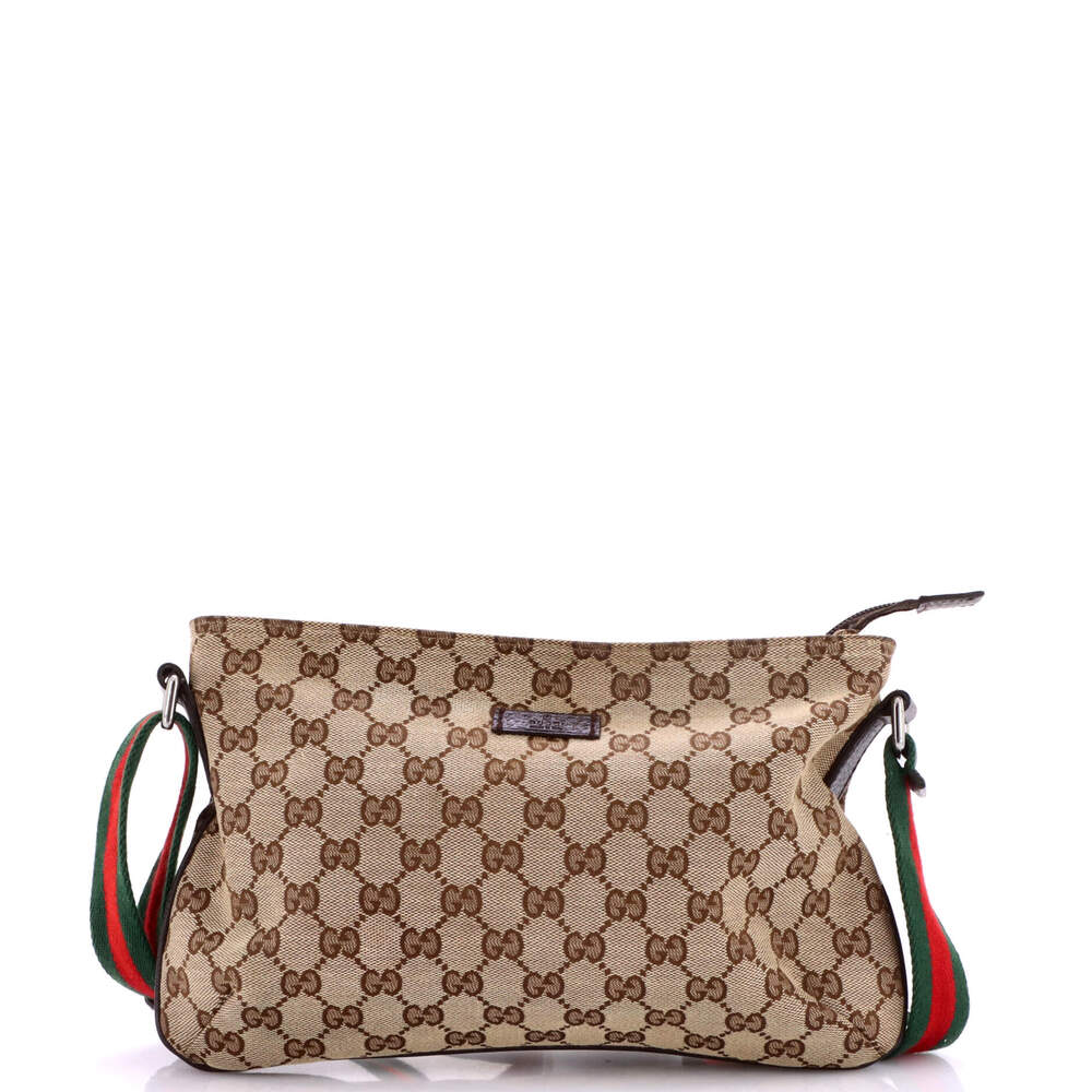 Gucci Web Strap Messenger Bag Gg Canvas #265980G84B